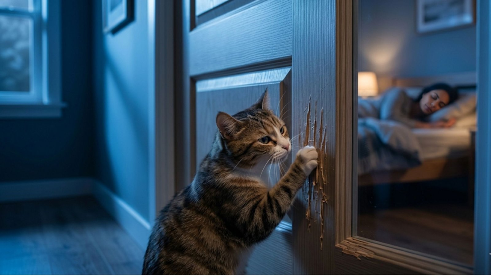 5 Humane Ways to Stop a Cat from Scratching the Door at Night