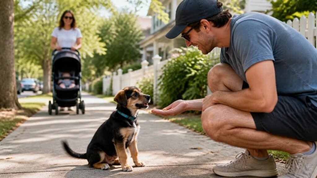 Exposing your pup to different people—hats, glasses, kids, and more—is the secret to a confident adult dog.